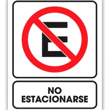 SEÑALAMIENTO NO ESTACIONARSE