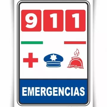 SEÑALAMIENTO  911 EMERGENCIA