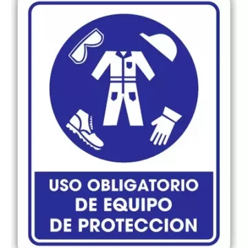 SEÑALAMIENTO USO OBLIGATORIO DE EQUIPO DE PROTECCION